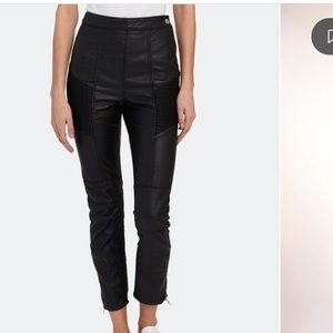 free people vegan leather moto pant high rise